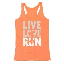 Women's Everyday Tank Top - Live Love Run Silhouette -goneforarun Sales 2023 tr 43742 PEACH MAIN