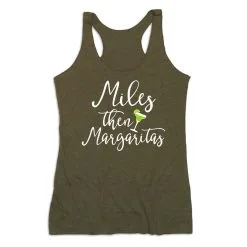 Women's Everyday Tank Top - Miles Then Margaritas -goneforarun Sales 2023 tr 43775 OLIVE MAIN