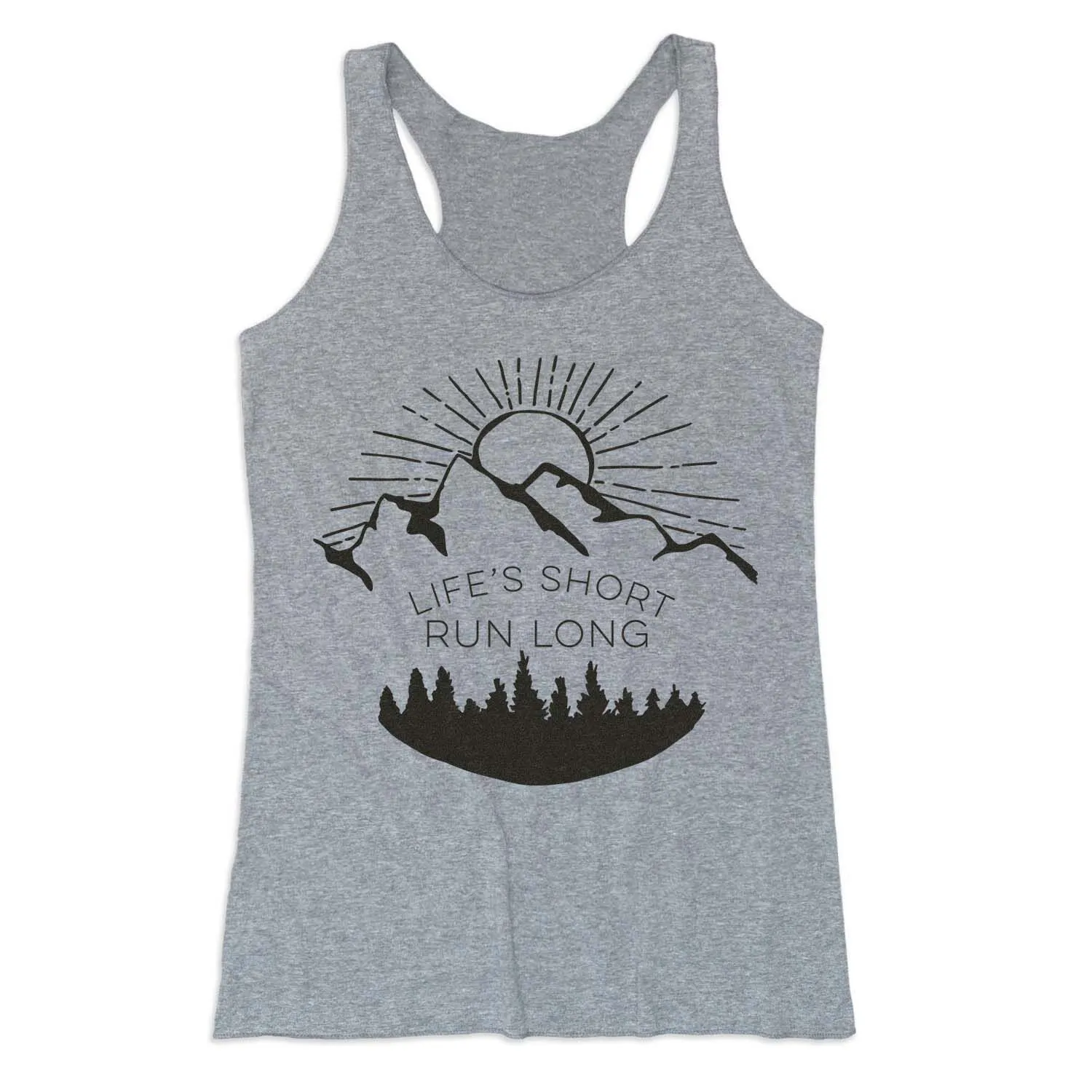Women's Everyday Tank Top - Life's Short Run Long (Mountains) 3 Women's Everyday Tank Top - Life's Short Run Long (Mountains)