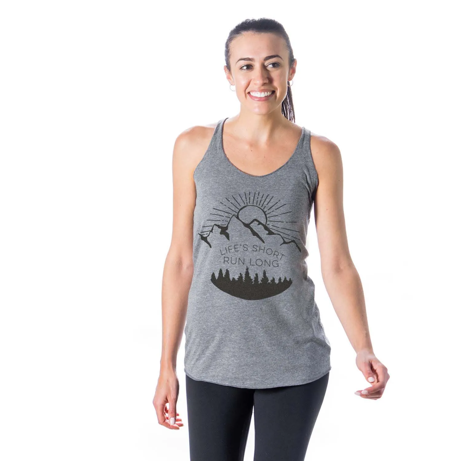 Women's Everyday Tank Top - Life's Short Run Long (Mountains) 4 Women's Everyday Tank Top - Life's Short Run Long (Mountains) - Image 2