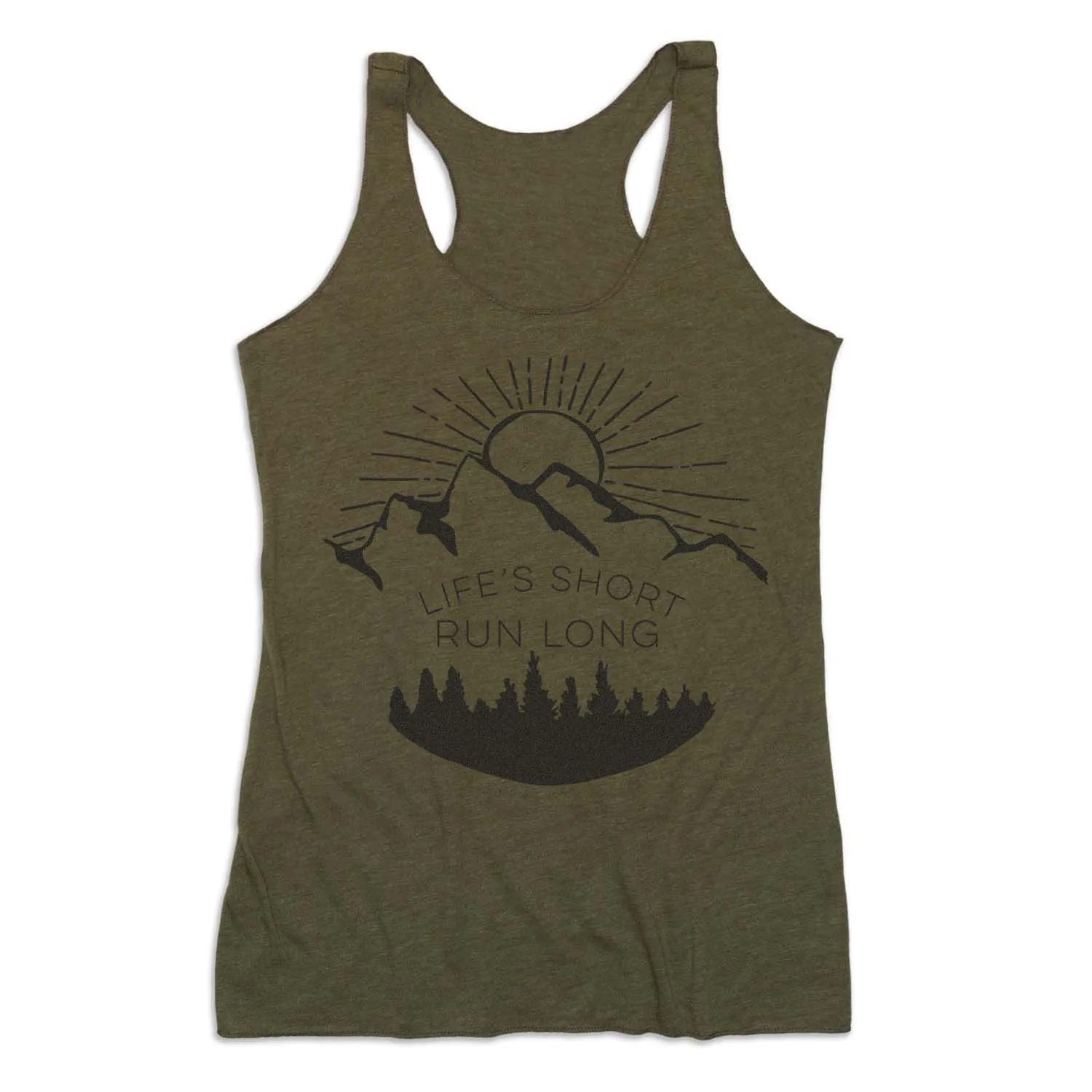 Women's Everyday Tank Top - Life's Short Run Long (Mountains) 6 Women's Everyday Tank Top - Life's Short Run Long (Mountains) - Image 4