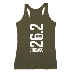 Women's Everyday Tank Top - Chicago 26.2 Vertical -goneforarun Sales 2023 tr 43799 OLIVE MAIN