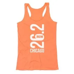 Women's Everyday Tank Top - Chicago 26.2 Vertical -goneforarun Sales 2023 tr 43799 PEACH MAIN