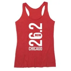 Women's Everyday Tank Top - Chicago 26.2 Vertical -goneforarun Sales 2023 tr 43799 RED MAIN