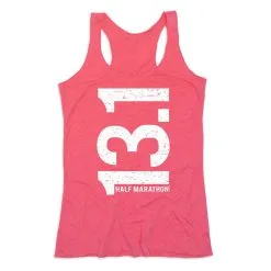 Women's Everyday Tank Top - 13.1 Half Marathon Vertical -goneforarun Sales 2023 tr 43830 PINK MAIN