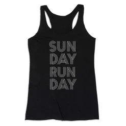 Women's Everyday Tank Top - Sunday Runday (Stacked) -goneforarun Sales 2023 tr 43853 BLACK MAIN