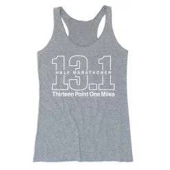 Women's Everyday Tank Top - Half Marathoner 13.1 Miles -goneforarun Sales 2023 tr 43855 GRAY MAIN