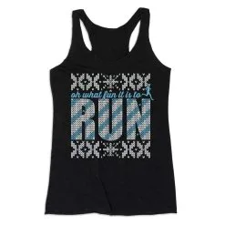 Women's Everyday Tank Top - Oh What Fun It Is To Run -goneforarun Sales 2023 tr 43857 BLACK MAIN