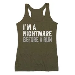 Women's Everyday Tank Top - I'm A Nightmare Before A Run® Bold -goneforarun Sales 2023 tr 43862 OLIVE MAIN