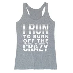 Women's Everyday Tank Top - I Run To Burn Off The Crazy (White) 15 Women's Everyday Tank Top - I Run To Burn Off The Crazy (White) -goneforarun Sales 2023 tr 43865 GRAY MAIN