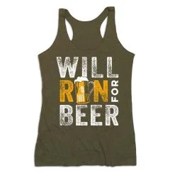 Women's Everyday Tank Top - Will Run For Beer
