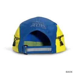 CoolRun Pocket Hat - Yellow/Blue -goneforarun Sales 2023 tr 43874 BACK