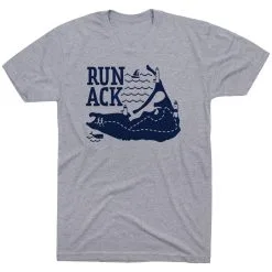 Running Short Sleeve T-Shirt - Run ACK -goneforarun Sales 2023 tr 43883 GRAY FLAT