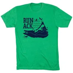 Running Short Sleeve T-Shirt - Run ACK -goneforarun Sales 2023 tr 43883 GREEN FLAT