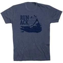Running Short Sleeve T-Shirt - Run ACK -goneforarun Sales 2023 tr 43883 NAVY FLAT