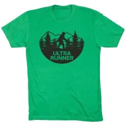 Running Short Sleeve T-Shirt - Ultra Runner Bigfoot -goneforarun Sales 2023 tr 43903 GREEN FLAT