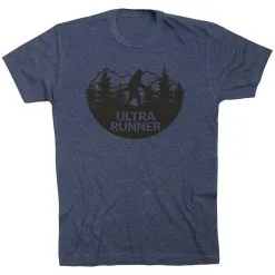 Running Short Sleeve T-Shirt - Ultra Runner Bigfoot -goneforarun Sales 2023 tr 43903 NAVY FLAT