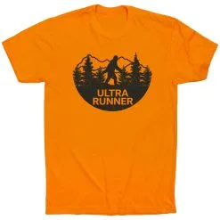 Running Short Sleeve T-Shirt - Ultra Runner Bigfoot -goneforarun Sales 2023 tr 43903 ORANGE FLAT