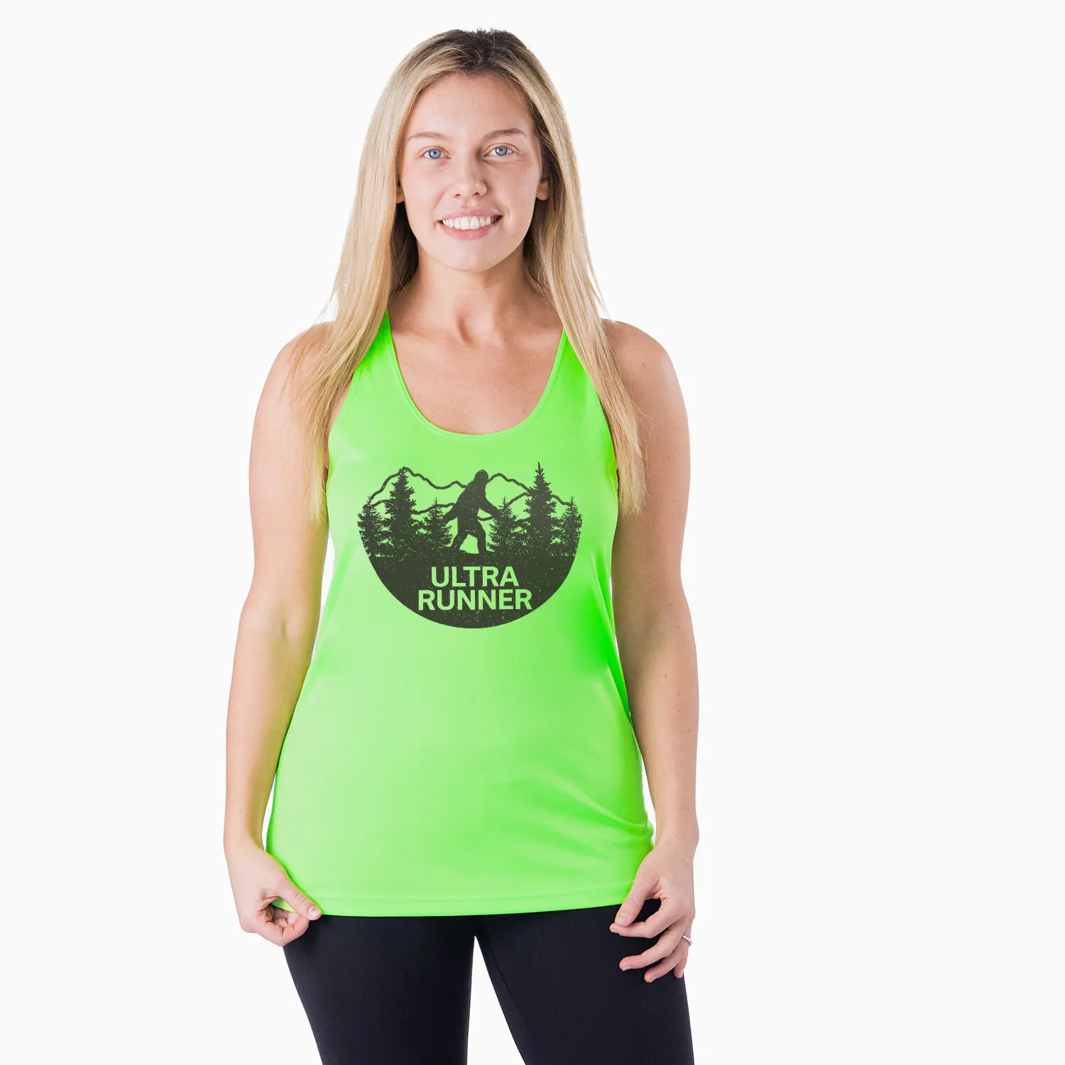 Women's Racerback Performance Tank Top - Ultra Runner Bigfoot 4 Women's Racerback Performance Tank Top - Ultra Runner Bigfoot - Image 2