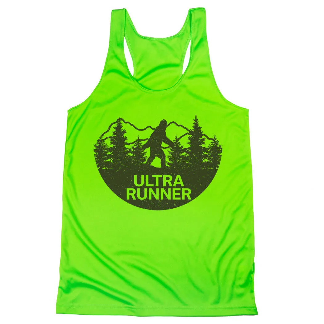 Women's Racerback Performance Tank Top - Ultra Runner Bigfoot 3 Women's Racerback Performance Tank Top - Ultra Runner Bigfoot