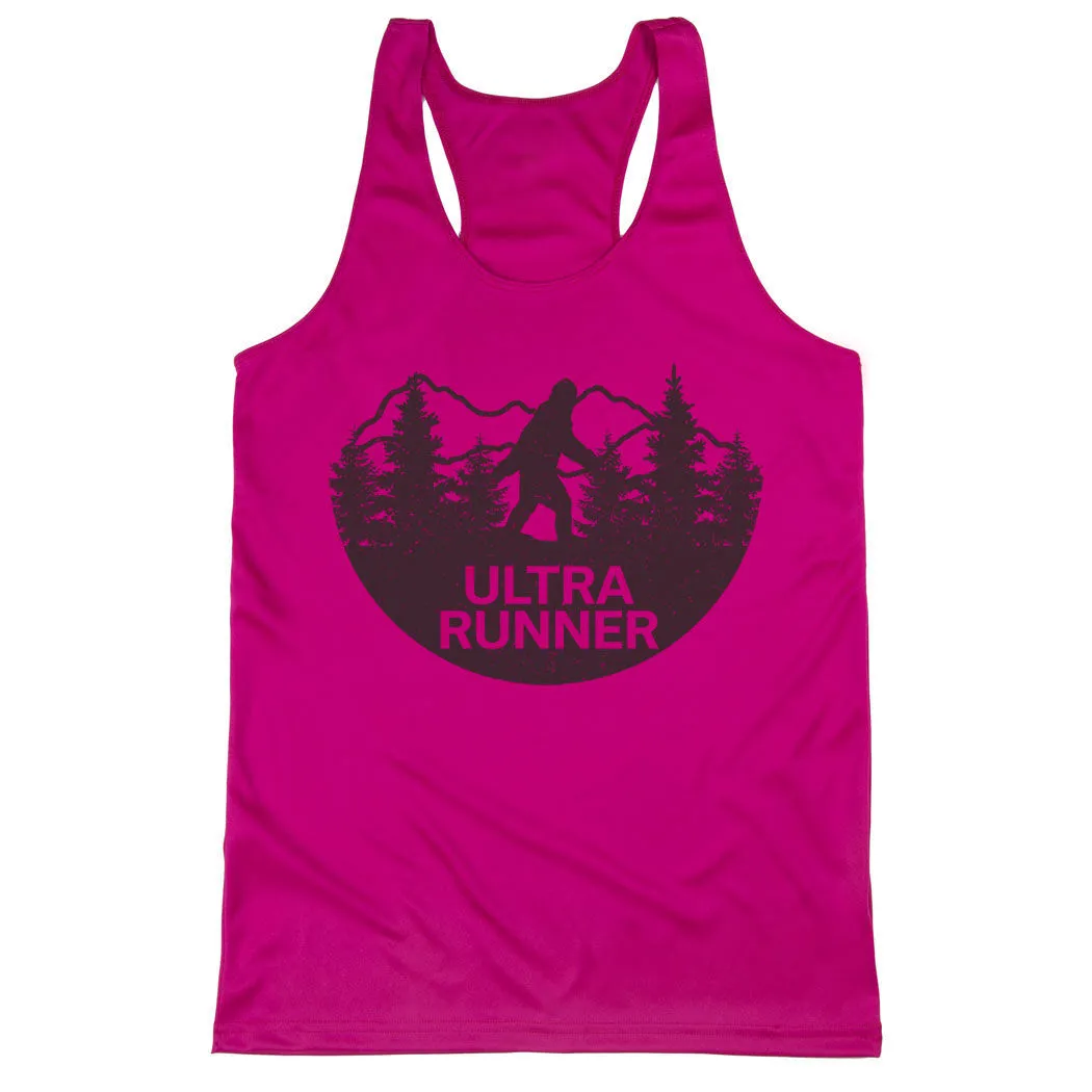 Women's Racerback Performance Tank Top - Ultra Runner Bigfoot 8 Women's Racerback Performance Tank Top - Ultra Runner Bigfoot - Image 6