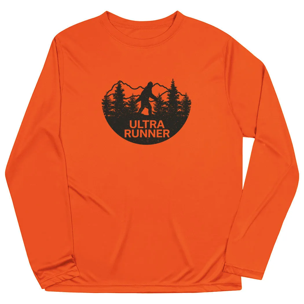 Men's Running Long Sleeve Performance Tee - Ultra Runner Bigfoot 9 Men's Running Long Sleeve Performance Tee - Ultra Runner Bigfoot - Image 7