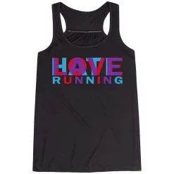 Flowy Racerback Tank Top - Love Hate Running -goneforarun Sales 2023 tr 43913 BLACK MAIN