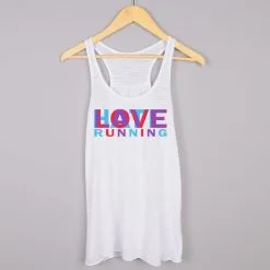 Flowy Racerback Tank Top - Love Hate Running -goneforarun Sales 2023 tr 43913 WHITE HANGER