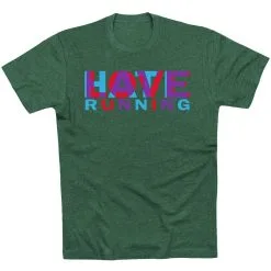 Running Short Sleeve T-Shirt - Love Hate Running -goneforarun Sales 2023 tr 43915 FORESTGREEN FLAT