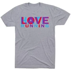 Running Short Sleeve T-Shirt - Love Hate Running -goneforarun Sales 2023 tr 43915 GRAY FLAT