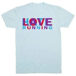 Running Short Sleeve T-Shirt - Love Hate Running -goneforarun Sales 2023 tr 43915 LIGHTBLUE FLAT