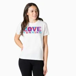 Running Short Sleeve T-Shirt - Love Hate Running -goneforarun Sales 2023 tr 43915 WHITE FEMALEGFAR