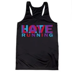 Women's Racerback Performance Tank Top - Love Hate Running -goneforarun Sales 2023 tr 43919 BLACK MAIN