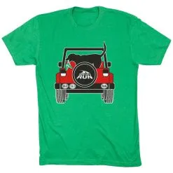 Running Short Sleeve T-Shirt - Beach Run -goneforarun Sales 2023 tr 43927 GREEN FLAT