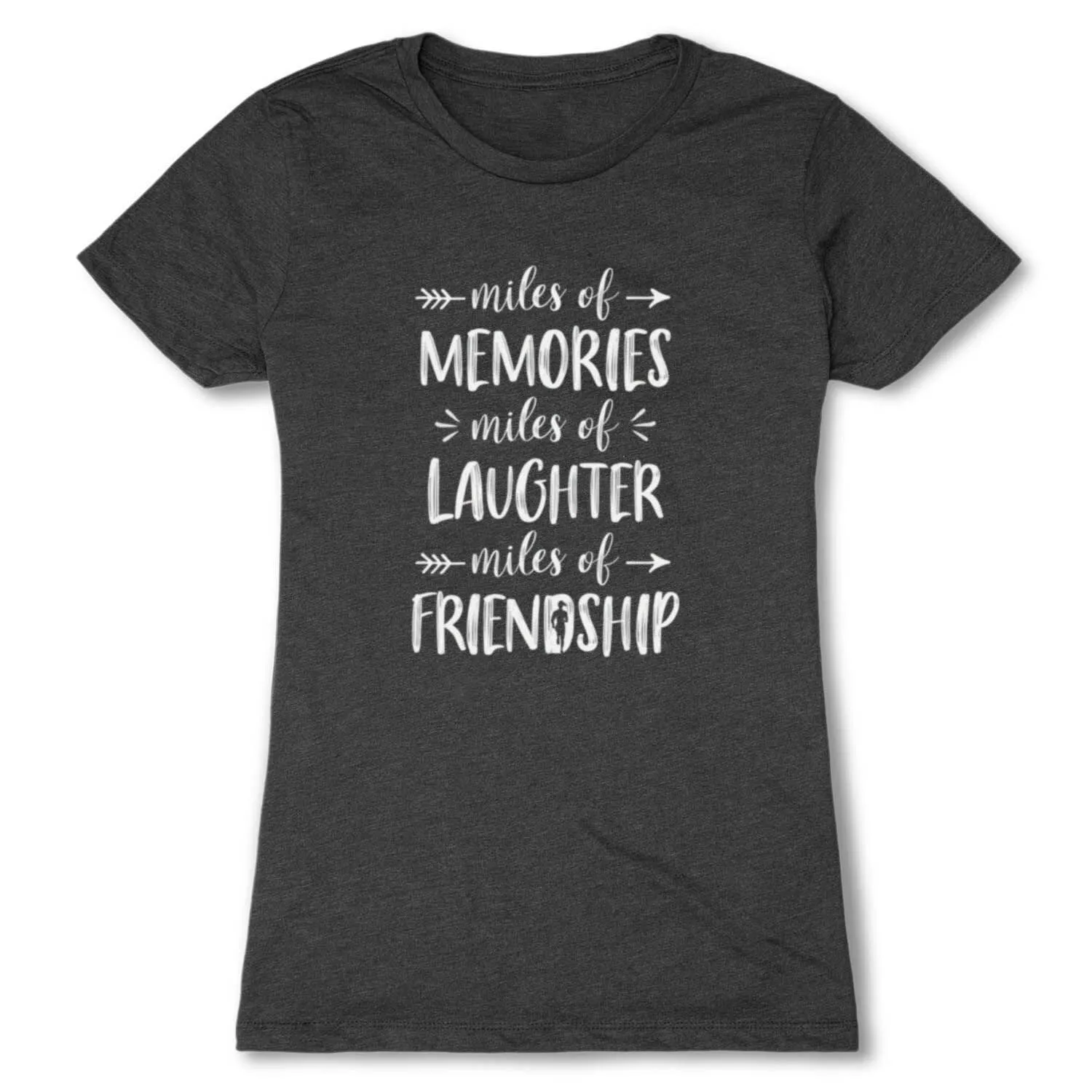 Women's Everyday Runners Tee - Miles Of Friendship Mantra 7 Women's Everyday Runners Tee - Miles Of Friendship Mantra - Image 5