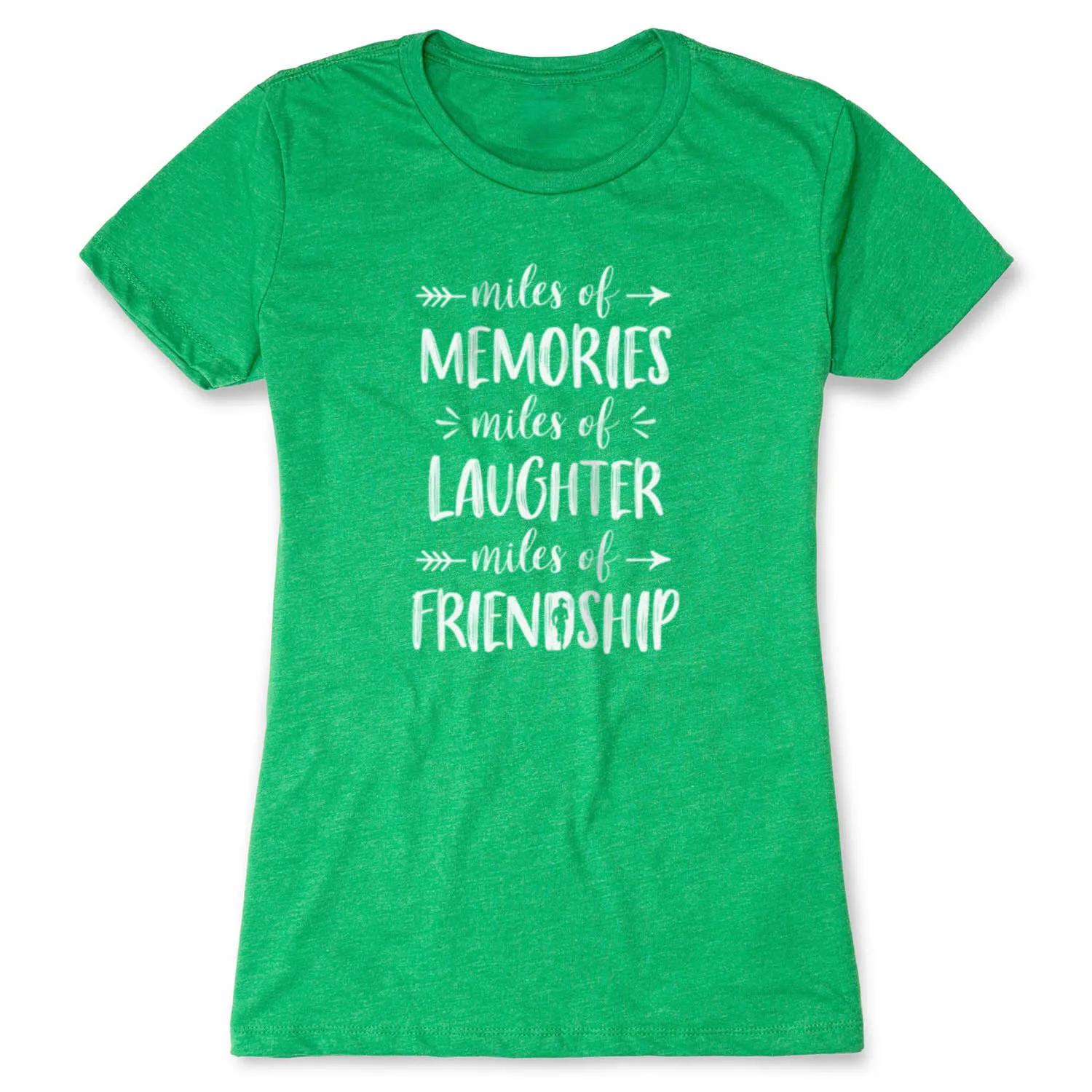 Women's Everyday Runners Tee - Miles Of Friendship Mantra 8 Women's Everyday Runners Tee - Miles Of Friendship Mantra - Image 6