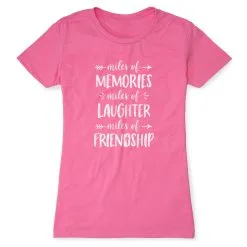 Women's Everyday Runners Tee - Miles Of Friendship Mantra 19 Women's Everyday Runners Tee - Miles Of Friendship Mantra -goneforarun Sales 2023 tr 43936 HOTPINK FLAT