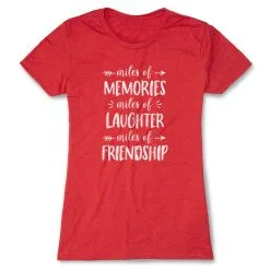 Women's Everyday Runners Tee - Miles Of Friendship Mantra 20 Women's Everyday Runners Tee - Miles Of Friendship Mantra -goneforarun Sales 2023 tr 43936 RED FLAT