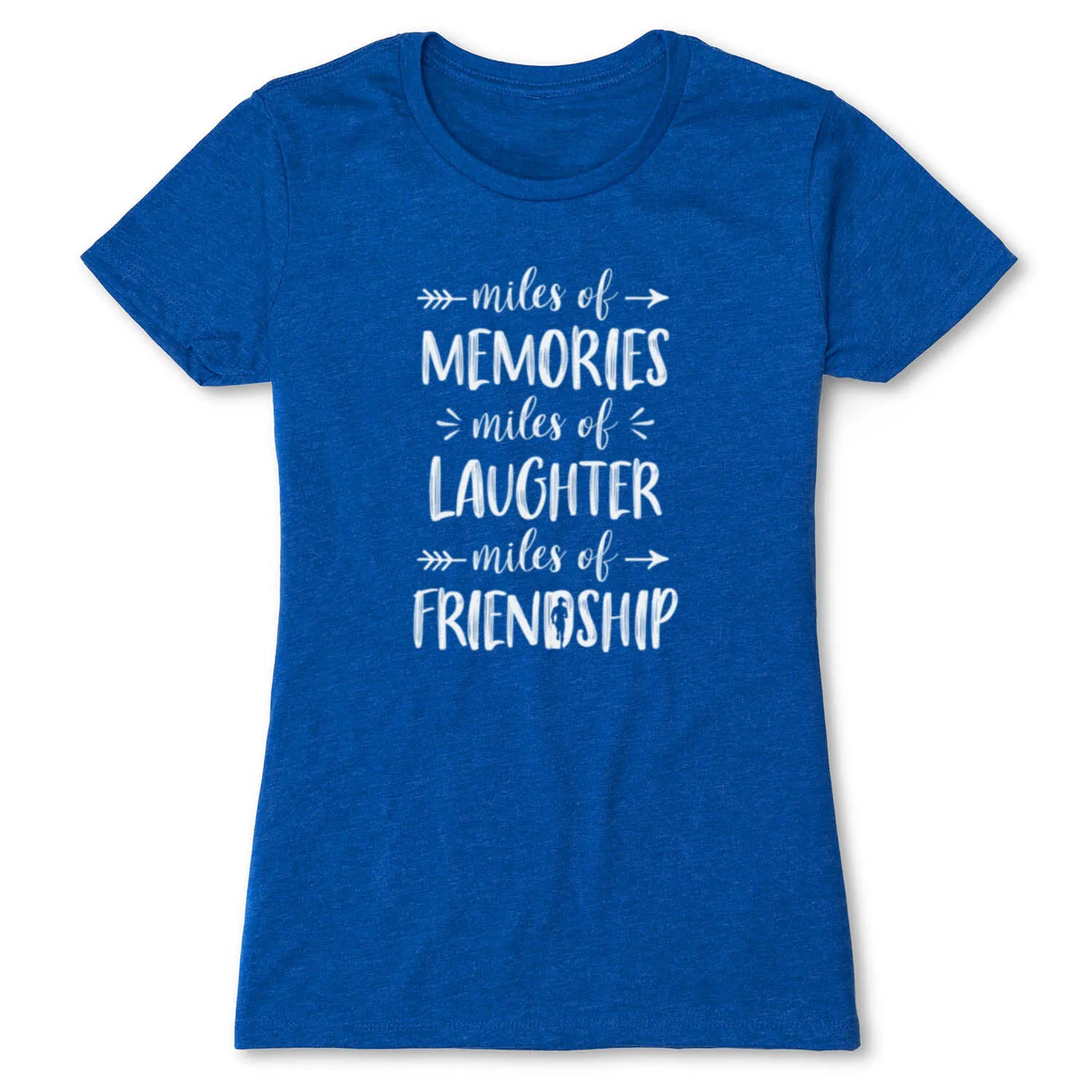 Women's Everyday Runners Tee - Miles Of Friendship Mantra 11 Women's Everyday Runners Tee - Miles Of Friendship Mantra - Image 9