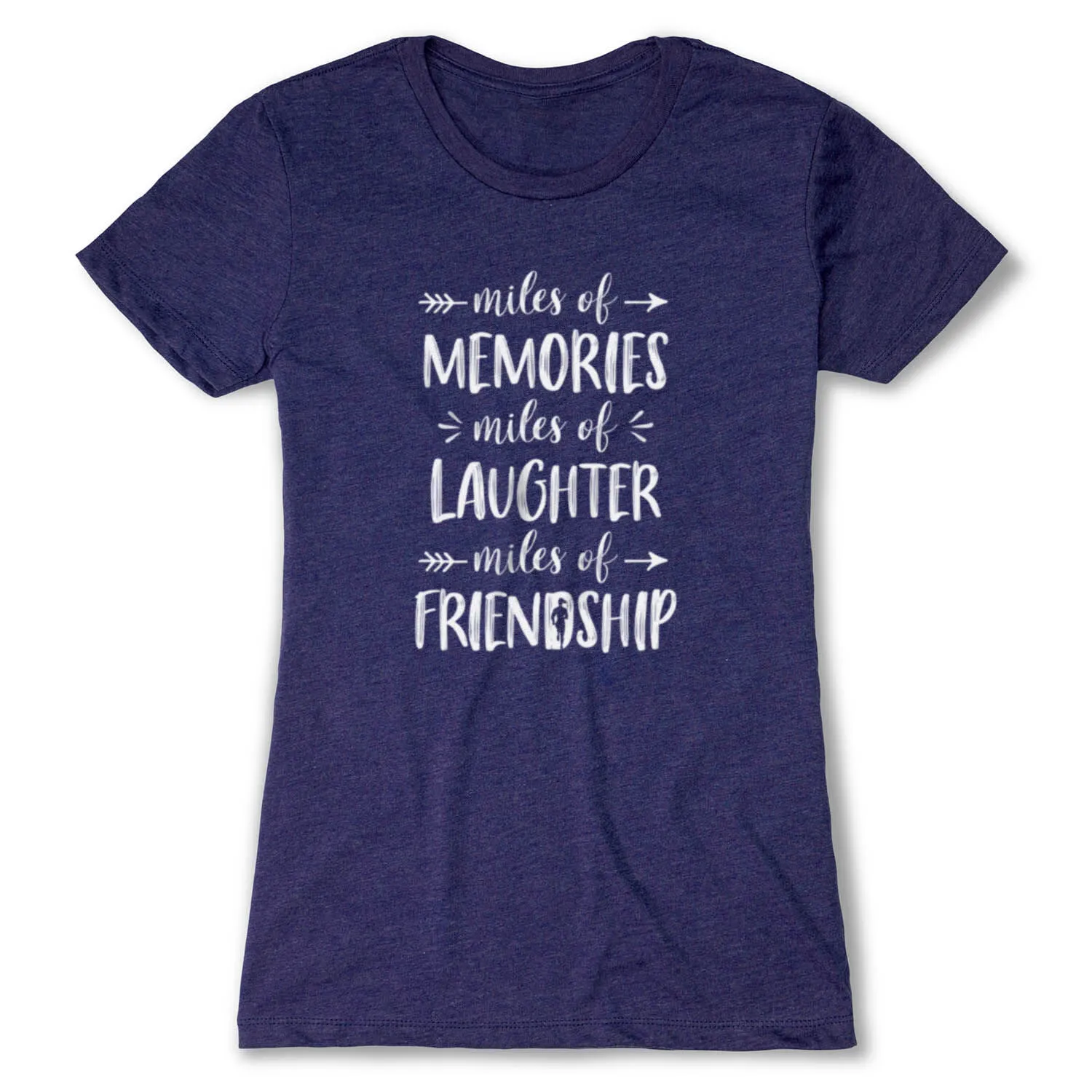 Women's Everyday Runners Tee - Miles Of Friendship Mantra 12 Women's Everyday Runners Tee - Miles Of Friendship Mantra - Image 10