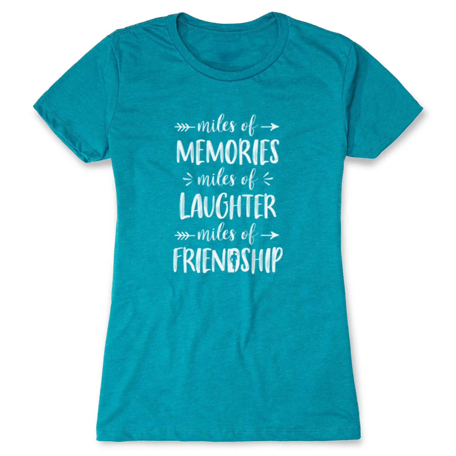 Women's Everyday Runners Tee - Miles Of Friendship Mantra 13 Women's Everyday Runners Tee - Miles Of Friendship Mantra - Image 11