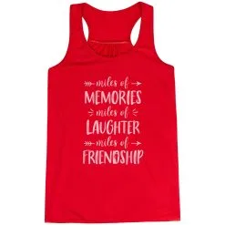 Flowy Racerback Tank Top - Miles Of Friendship Mantra -goneforarun Sales 2023 tr 43937 RED MAIN