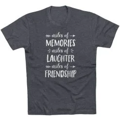 Running Short Sleeve T-Shirt - Miles Of Friendship Mantra -goneforarun Sales 2023 tr 43938 CHARCOAL FLAT