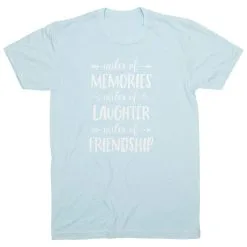 Running Short Sleeve T-Shirt - Miles Of Friendship Mantra -goneforarun Sales 2023 tr 43938 LIGHTBLUE FLAT