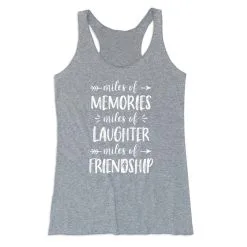 Women's Everyday Tank Top - Miles Of Friendship Mantra -goneforarun Sales 2023 tr 43939 GRAY MAIN