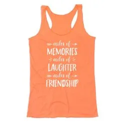 Women's Everyday Tank Top - Miles Of Friendship Mantra -goneforarun Sales 2023 tr 43939 PEACH MAIN