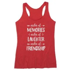 Women's Everyday Tank Top - Miles Of Friendship Mantra -goneforarun Sales 2023 tr 43939 RED MAIN