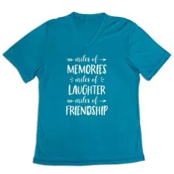 Women's Short Sleeve Tech Tee - Miles Of Friendship Mantra -goneforarun Sales 2023 tr 43941 LIGHTBLUE MAIN