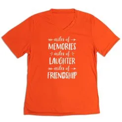 Women's Short Sleeve Tech Tee - Miles Of Friendship Mantra -goneforarun Sales 2023 tr 43941 ORANGE MAIN