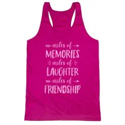 Women's Racerback Performance Tank Top - Miles Of Friendship Mantra -goneforarun Sales 2023 tr 43942 PINK MAIN